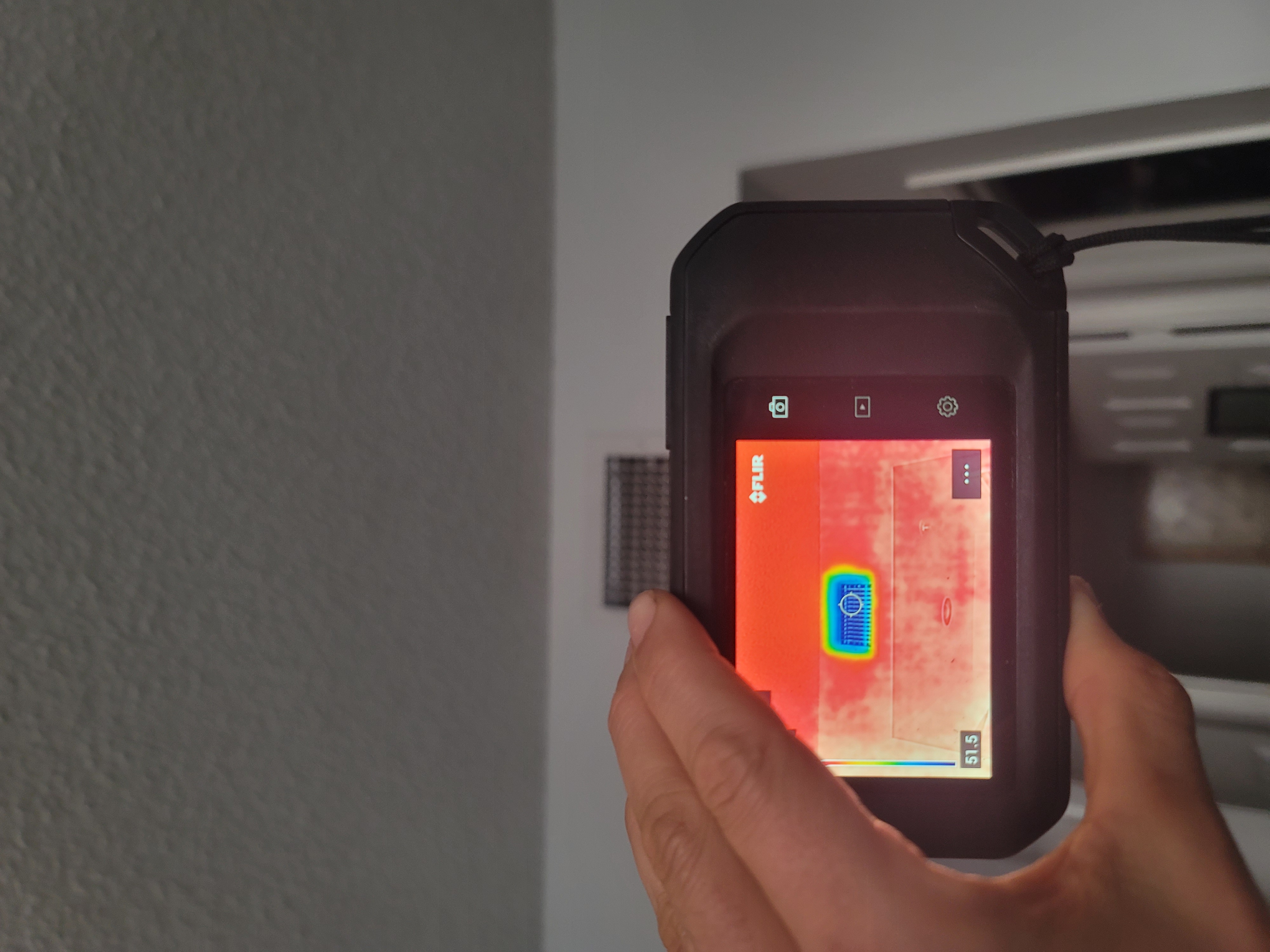 Moisture detected in HVAC vents - a common cause of mold growth in South Florida homes